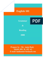 English 101: Grammar & Reading 2008