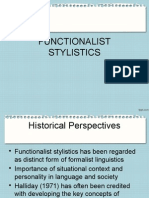 Functionalist Stylistics