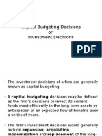 Capital Budgeting Technique