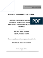 Sistema Control de Inventarios Mediante La Tecnología RFID