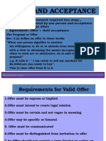 Offer and Acceptance: - Formation of Agreement Required Two Steps