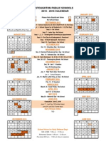 2015-2016 School Calendar