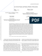 Evaluation of The Evidence For The Trauma and Fantasy Mdels of Dissoaciation