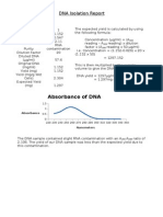 DNA Isolation Report