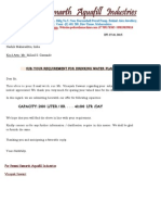 Mineral Water Plant 2000 LPH DT 27.01.2015 PDF