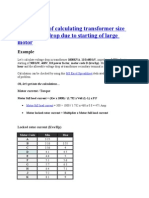 Trfo Voltage Drop