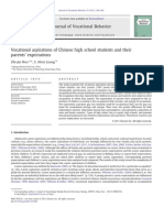 Vocational Aspirations of Chinese High School Students and Their Parents Expectations (Hou & Leung, 2011)