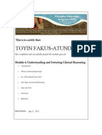 Certificate For M4-Understanding-And-Fostering-Clinical-Reasoning 2015 04 11