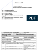 Algebra 1-2 Curriculum Map All Units