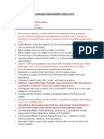 Cardiovascular Nursing Bullet Points I PDF