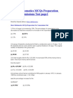 Basic Mathematics MCQs Preparation For Commissions Test Page1