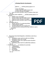 Ware Housing Objective Questionnaire