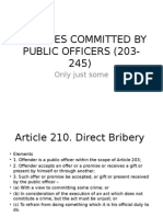 Crimes Committed by Public Officers (203-245) : Only Just Some