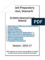  XII Maths Chapterwise Advanced Study Material 2015 17