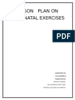 Lesson Plan On Post Natal Exercises