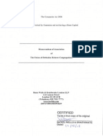 UOHC Memorandum and Articles of Association