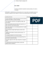 Essential Learning Outcomes Grade 1