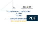 2015 Government Operations Agency Employee Engagement Survey Report