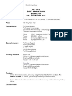 Syllabus For Immunology