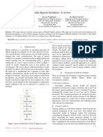 Marathi Speech Synthesis A Review