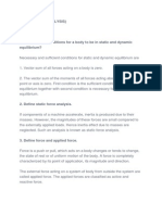 Dynamics of Machinery Oral Question Bank