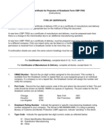 U.S. Customs Form: CBP Form 7552 - Instructions 