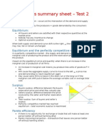 Economics Summary Sheet Part 2