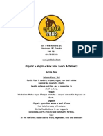 Gorilla Food Vegan Menu