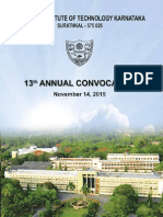 NITK Surathkal in 13th Convocation Report 2015convocation Report2015