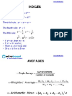 Olive Board Shortcut Formulae