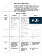 Mission To Mars Rubric