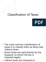 Classification of Taxes