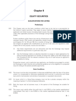 Equity Securities: Qualifications For Listing Preliminary