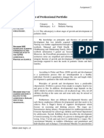 NFDN 2005 Report On Progress of Professional Portfolio