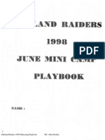 1998 Oakland Raiders Mini Camp Playbook