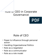 Role of CEO in Corporate Governance