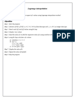 Lagrange Interpolation - C Program