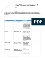 Netweaver Gateway T Code Summary