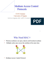 Wireless Medium Access Control Protocols: CS 851 Seminar University of Virginia