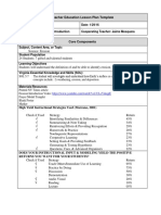 Teacher Education Lesson Plan Template