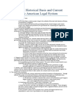 Chapter 1 The Historical Basis and Current Structure of The American Legal System Notes