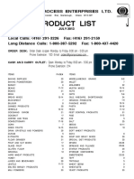 Product List Detailed July 2013