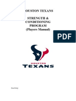 Houston Texans Lifting and Conditioning Program