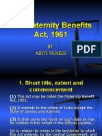 Presentation The Maternity Benefits Act, 1961