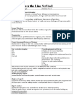 Over The Line Softball Lesson Plan