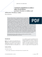 Epidemiología de Trastornos Psiquiátricos en Niños y Adolescentes: Estudios de Prevalencia