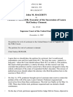 John M. Hagerty v. Thomas C. Keller, of The Succession of Laura McCloskey Clement, 474 U.S. 968 (1985)