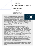 Texas & Pacific R. Co. v. Humble, 181 U.S. 57 (1901)