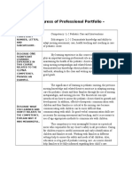 Report On Progress of Professional Portfolio - NFDN 2005