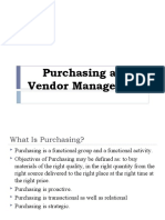 Purchasing and Vendor Management Lecture 6